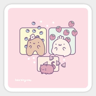 Kawaii cute dumpling cat cookie art Sticker